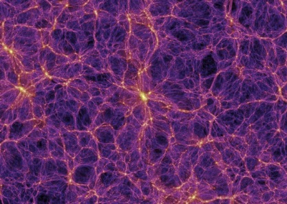 Simulation of the large-scale structure of matter in the univers